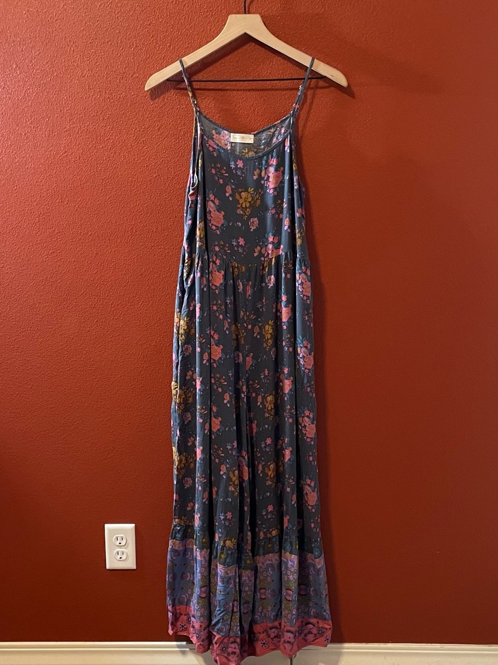 Natural Life Women’s Zoe Floral Print Baggy Wide Leg Bohemian Jumpsuit